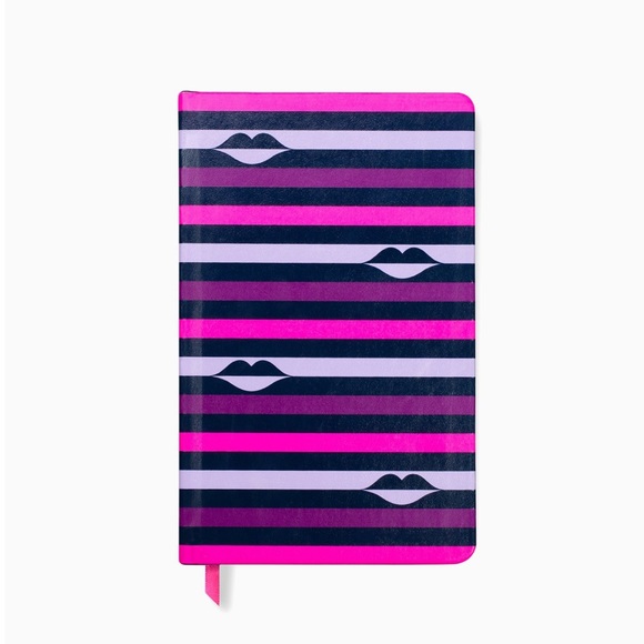 kate spade Other - Kate Spade lips stripe take note large notebook